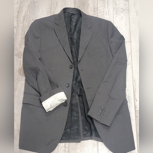 Banana Republic Other - 40R Men's Banana Republic Modern Fit Blazer Gray 100% Wool 3 Button Sport Coat